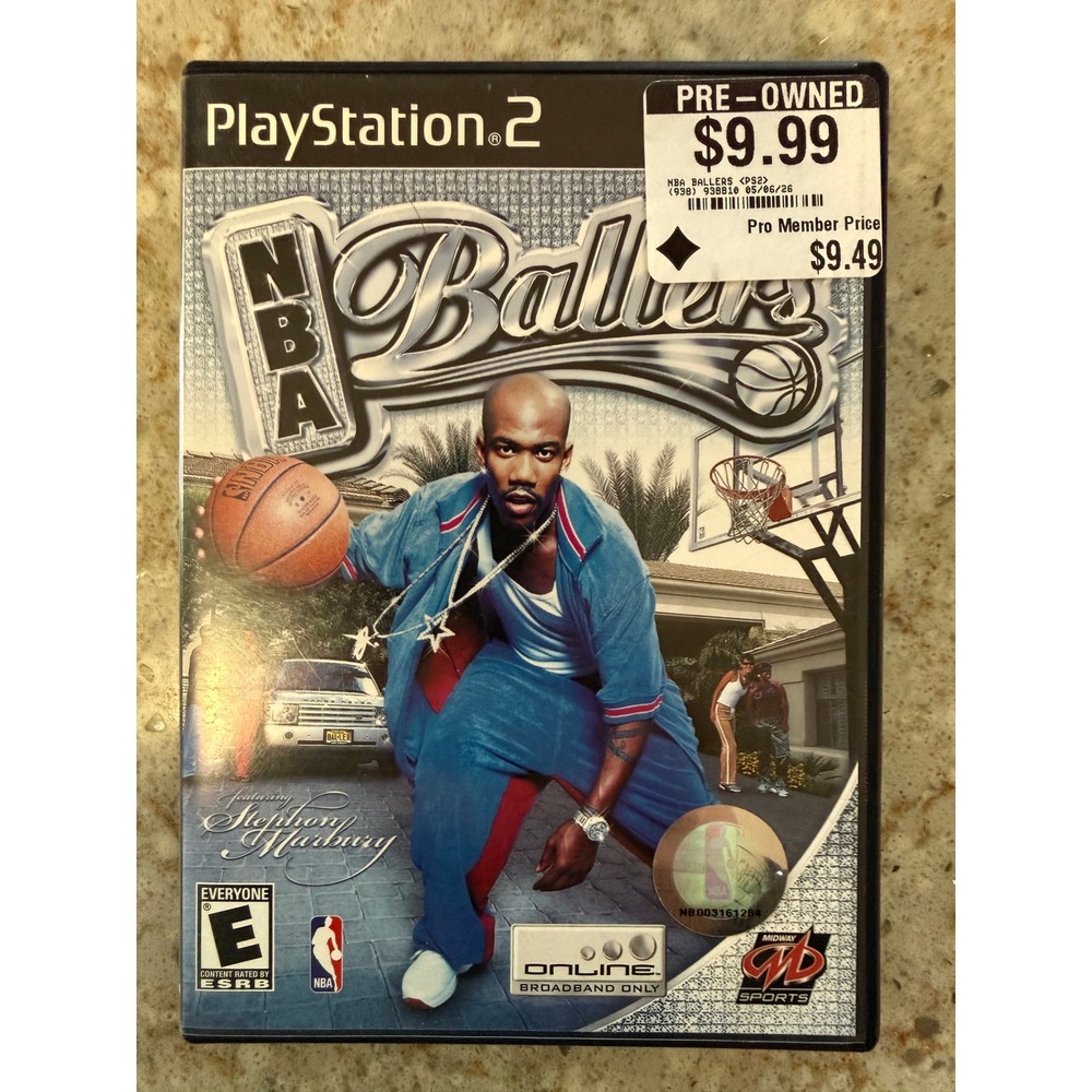 NBA Ballers Sony PlayStation 2 PS2 2004 Midway Sports Basketball Game SLUS-20541